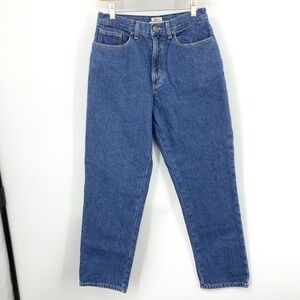 LL Bean Women Size 10 Jeans Dark Wash Original Relaxed Straight Pants Lined